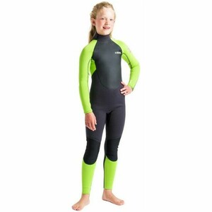 2024 C-Skins Junior Element 3/2mm Back Zip Neopreno C-EL32STJ - Anthracite / Lime / Multi